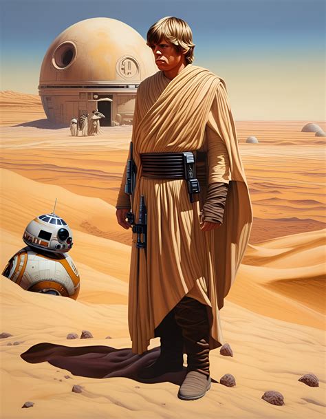 Luke Skywalker on Tatooine - AI Generated Artwork - NightCafe Creator