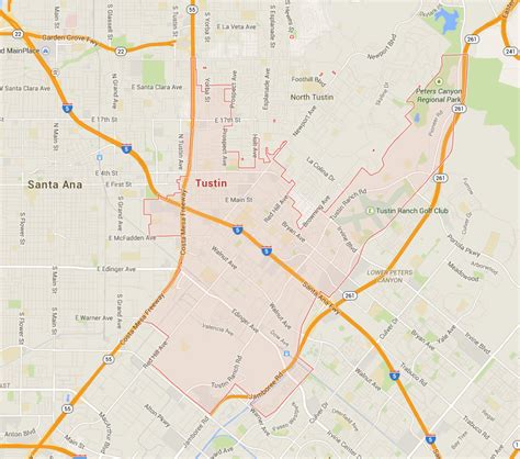 Tustin California Map - United States