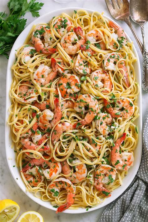 Easy Shrimp Scampi And Linguine Recipe | Deporecipe.co