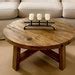 Round Oak Coffee Table Rustic, Rustic Round Coffee Table Wood, Rustic ...
