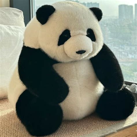 Realistic Panda Plush High Quality Realistic Stuffed Pandas in 2 Sizes