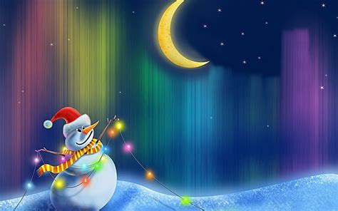 Download Snowman Holiday Christmas Wallpaper