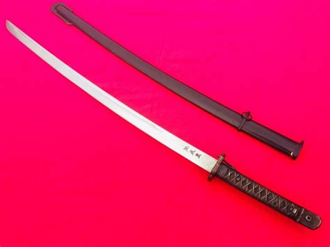 Vintage Copper Handle JP. Samurai Katana Sword Martial Blade falchion Signed Number Full Tang ...