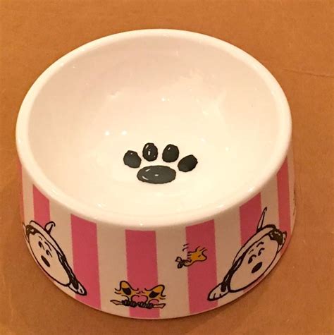 SNOOPY & WOODSTOCK CERAMIC DOG BOWL - CANDY DISH | #1831177957