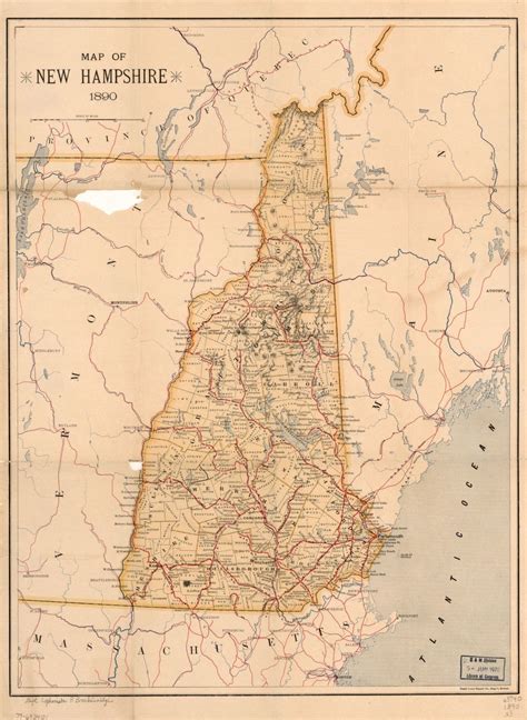 Map of New Hampshire, 1890 | Library of Congress