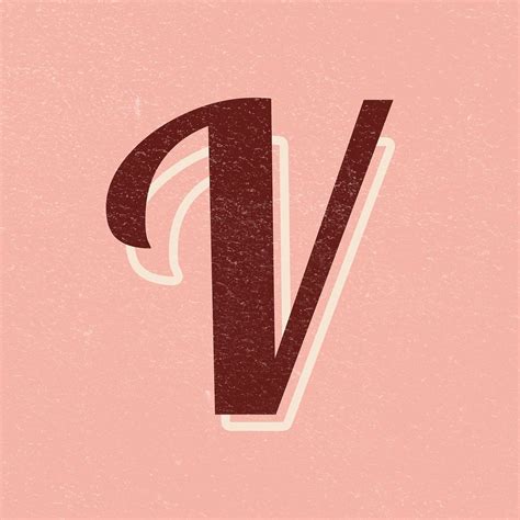 Letter V font printable a to z stylish lettering alphabet | free image by rawpixel.com ...