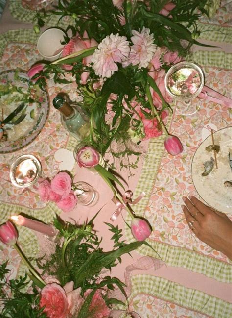 pink table set dinner hosting in 2024 | Modern tea party, Dinner party ...