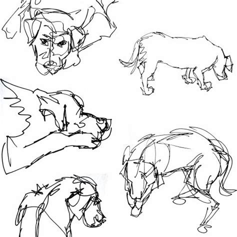 Image detail for -How to Draw Animals using the Gesture Drawing Technique | Gesture drawing ...