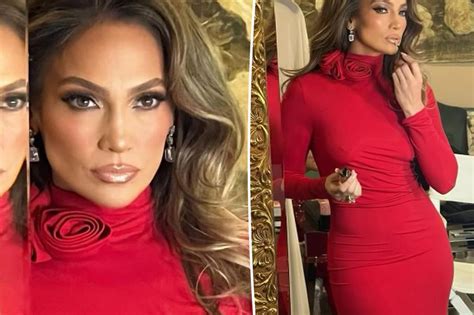 Jennifer Lopez is ravishing in red gown for star-studded Christmas party with Ben Affleck