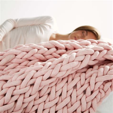 Loops & Threads® Wild & Free™ Blush Arm Knit Chunky Blanket | Chunky ...