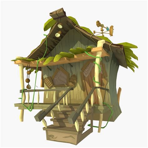 jungle hut 3d model | Jungle, 3d model, Hut