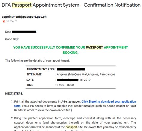 DFA Passport Question: Where to Find my Appointment Code? | Angeles ...