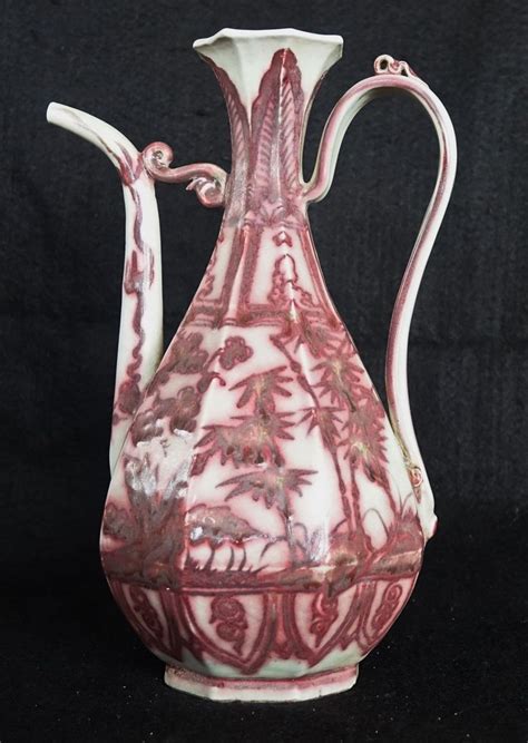 Ming Dynasty Porcelain Red Underglaze Ewer | Asian antiques, Ming ...