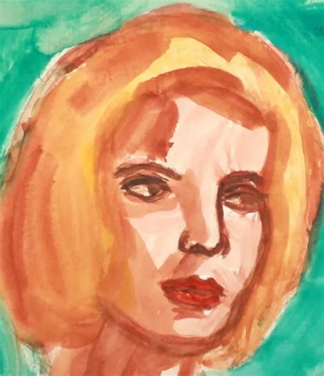 VINTAGE IMPRESSIONIST WATERCOLOR painting female portrait $58.80 - PicClick