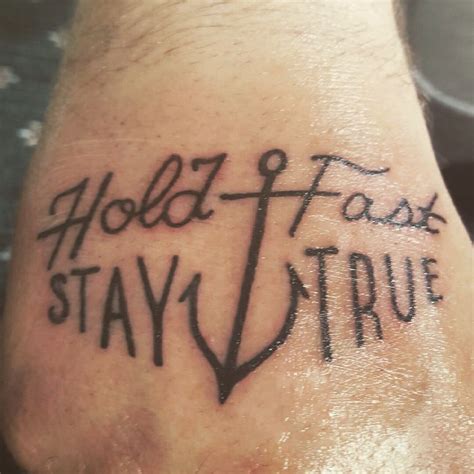 Hold Fast ⚓️ Stay True Hand Tattoo Anchor Tattoo | Hold fast tattoo ...