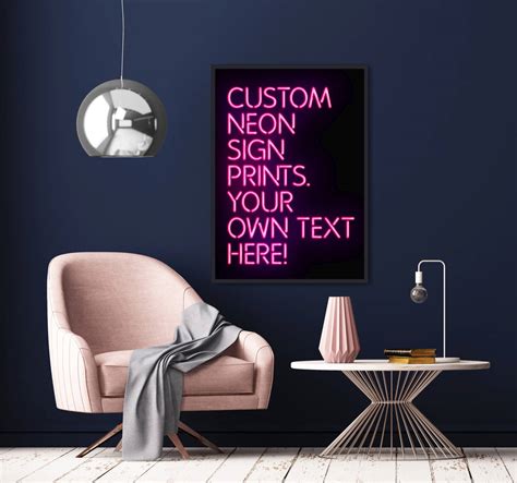 Personalised Neon Sign Print By Ink & Sons