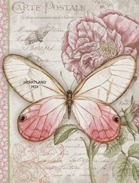 Pink Butterfly Vintage Style Download Printable Wall Art Graphic Image Stationery Paper Scrap ...