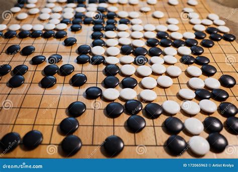 Go Game or Weiqi Wei-chi - Traditional Chinese Board Game. Stock Image ...