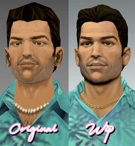 I'm working on a stylized Tommy Vercetti. Here's some progress. : r/gaming