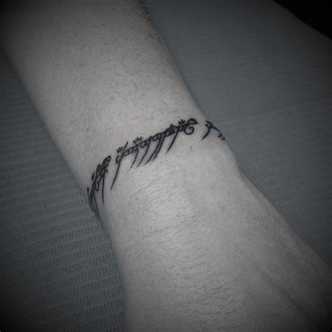 The One Ring Tattoo | Lotr tattoo, Lord of the rings tattoo, Wrist tattoos