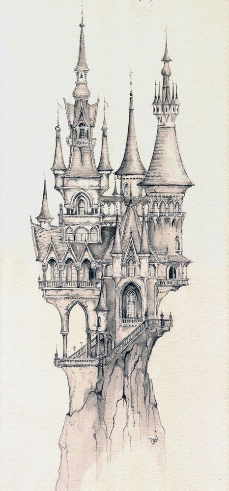 Pin by Tiaunna Crisp on Into A Dream | Castle drawing, Art drawings, Fantasy castle