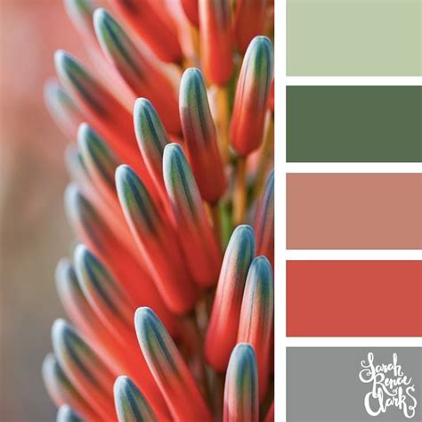 Orange, dark coral, green and grey color palette. | Color catalog ...