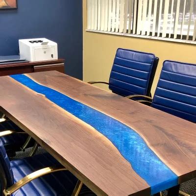 Industrial Epoxy Resin Live Edge Wooden Dining Table - China Epoxy Resin and Resin Epoxy