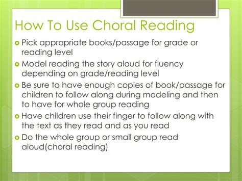 PPT - Choral Reading PowerPoint Presentation, free download - ID:2828290