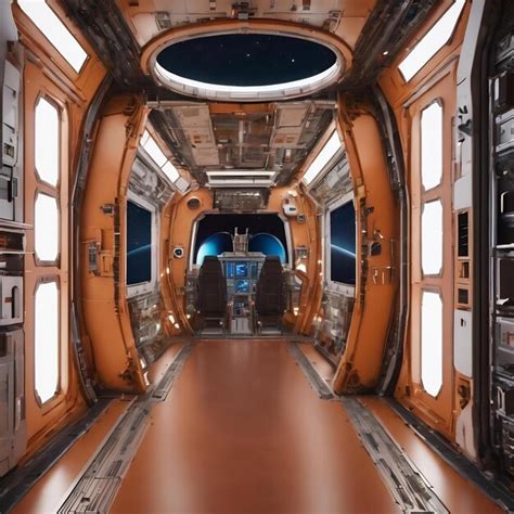 Premium AI Image | 3d rendering space shuttle interior