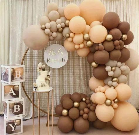 Brown Cream Balloon Arch Balloons Garland Birthday Baby - Etsy UK