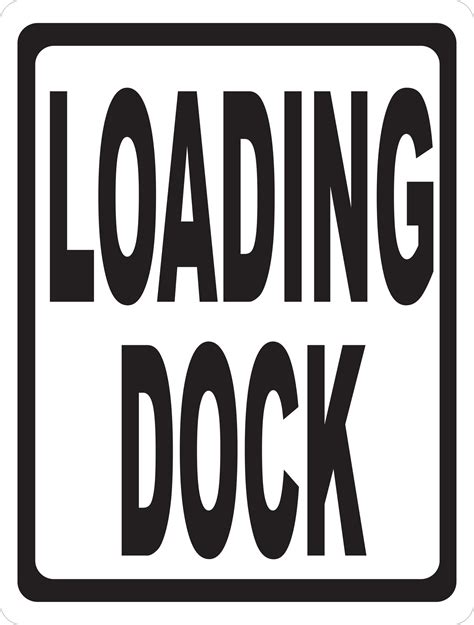 Loading Dock Sign with Directional Arrow – Signs by SalaGraphics