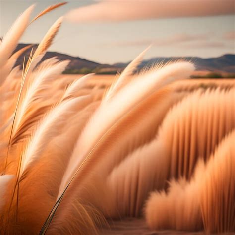 Premium AI Image | Pampas grass in autumn Natural background Dry beige ...