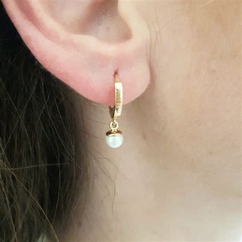 14K Real Solid Gold Cube Dangle Drop Earrings for Women | Latika Jewelry