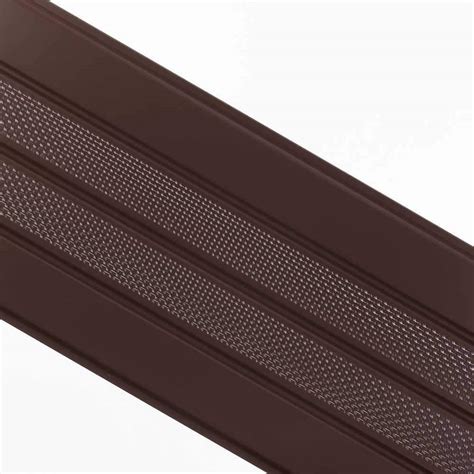 Gibraltar Building Products 16 in. x 12 ft. Rectangular Brown/Tan UV Resistant Aluminum Vented ...