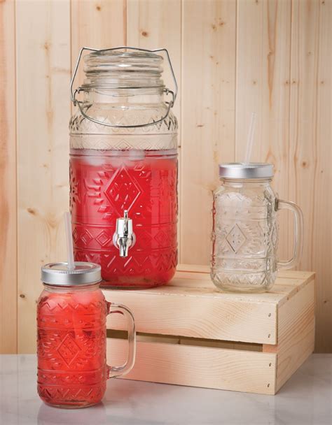 Santa Fe Beverage Dispenser and Mason Jars by Amici Home. Each item in this collection comes ...