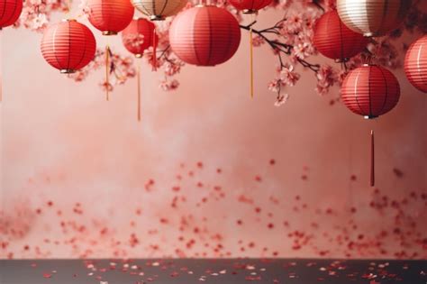 Premium Photo | Chinese New year eve celebrations bright in the style of minimalist backgrounds ...