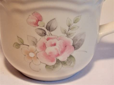 Pfaltzgraff Coffee Cups Tea Rose Pattern Set of 4 Mugs | Etsy