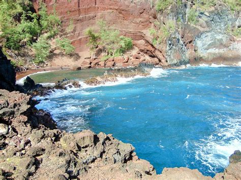 Red Sand Beach (Kaihalulu), Maui | Red sand beach, Maui, Beach