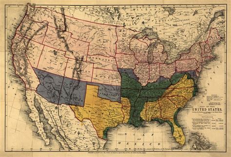 America Map During Civil War | US States Map