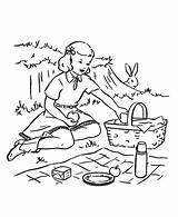 I Bring A Basket Of Apple At Family Picnic Coloring Pages  NetArt sketch template