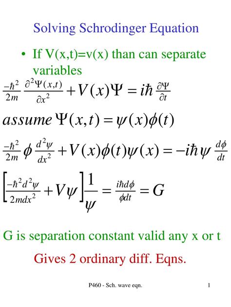 PPT - Solving Schrodinger Equation PowerPoint Presentation, free ...