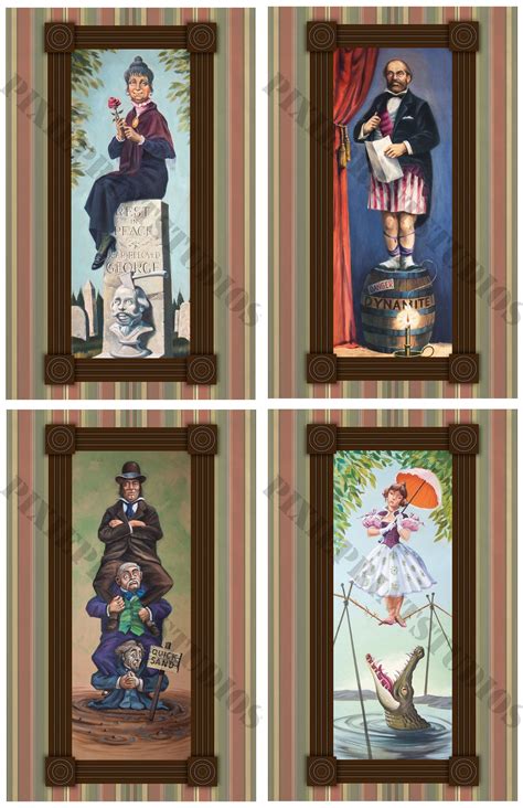 Haunted Mansion Stretching Room Portraits Print Set - Etsy