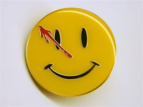 DC Comics The Watchmen The Comedian Smiley Face Metal Enamel Pin NEW ...