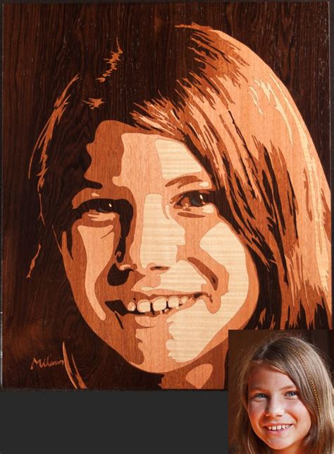 “Margaret” - marquetry - Rob Milam 2011 | Illustration art, Cardboard art, Picture on wood