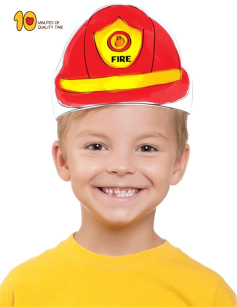 Fireman Hat Template Fire Safety Preschool Crafts, Free Preschool, Hat ...