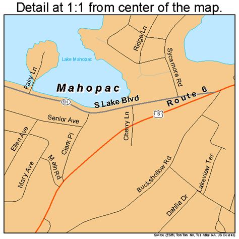 Mahopac New York Street Map 3644534