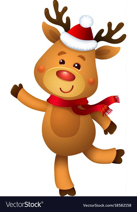 Santa s reindeer rudolph Royalty Free Vector Image