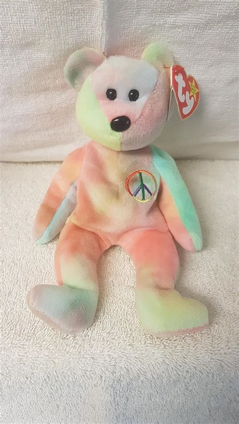 Peace the Bear - Ty Beanie Baby: Amazon.co.uk: Toys & Games