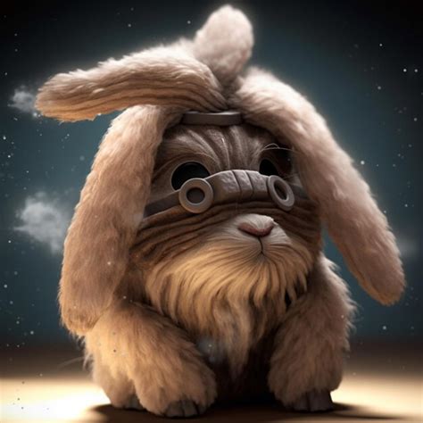 Premium AI Image | A dog with a bunny ears and a mask on it.