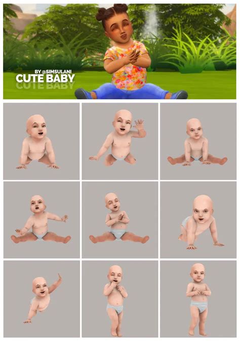 #352 Pose Pack | Cute Baby (Infant) | Mods - Poses | MySims4Mods